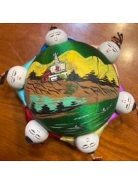 VTG RARE silk pin cushion Unbranded Decor, Multicolor hand painted